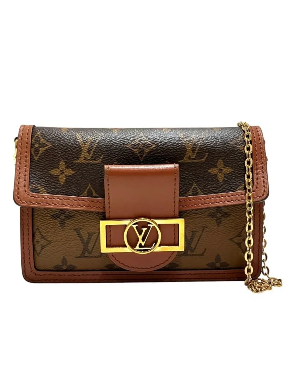 Louis Vuitton Portefeuille Dauphine Monogram Reverse Shoulder Bag Canvas Leather